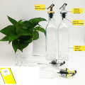 Oil Dispenser 300Ml New Kitchen Factory Direct Cooking Gold Olive Sauce Jar Oil Vinegar Dispenser Glass Bottle Set